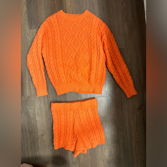 daily drills orange sweater set - Picture 3 of 15